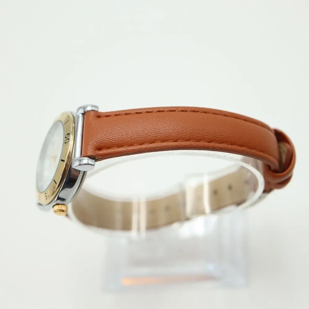 Carriage by Timex Classic Dress Watch 30mm Non Indiglo Two Tone Brown Leather